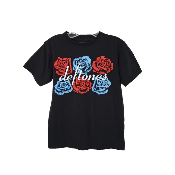 Deftones Roses T Shirt Womens Medium Nu Metal Alt Metal Band Tee Skater Grunge‎ - Picture 1 of 5